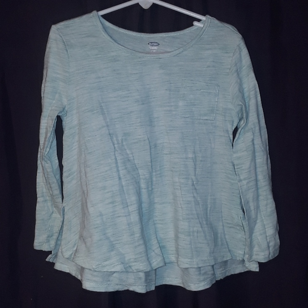 Old Navy Long Sleeve Tunic Top ENCHANTED Mist Blue